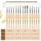 Golden Maple Miniature Paint Brushes, 15PC Model Brushes Micro Detail Paint Brush Set, Fine Detailing for Acrylics, Oils, Watercolors & Paint by Number, Figurine (Wood Color)